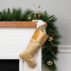 Northlight 20.5" Gold Glittered Swirl Christmas Stocking With Velveteen Cuff -Festival GUEST 41bd72e7 ca0e 475d a4af c993d628b298