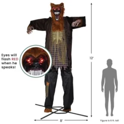 Northlight Huge Lighted And Animated Talking Werewolf Commercial Outdoor Halloween Decoration - 12' 21 Northlight Huge Lighted And Animated Talking Werewolf Commercial Outdoor Halloween Decoration - 12' -Festival GUEST 42620423 4c79 42a4 a474 447af33ae614