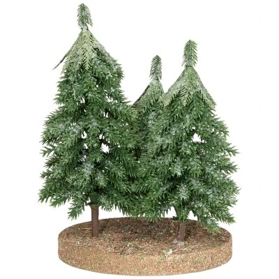 Northlight Icy Downswept Pine Trio Of Trees Christmas Decoration - 8" - Unlit 5 Northlight Icy Downswept Pine Trio Of Trees Christmas Decoration - 8" - Unlit - Image 3