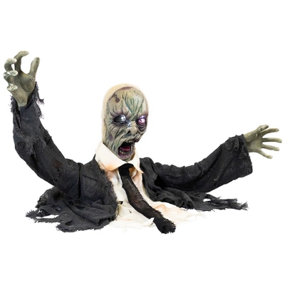 Northlight LED Lighted And Animated Zombie Halloween Decoration - 19" - White Lights 4 Northlight LED Lighted And Animated Zombie Halloween Decoration - 19" - White Lights - Image 2