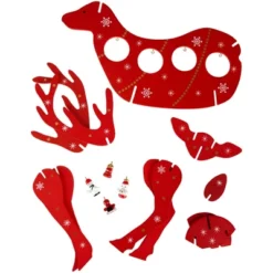 Northlight Reindeer Cut-Out Ornament Holder Christmas Decoration - 13.25" - Red And White -Festival GUEST 43f3543e e571 4970 b66f c3958881faf2