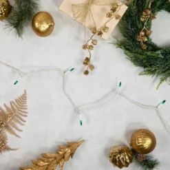 Northlight Mini Christmas Light Set - Teal - 24.5' White Wire - 50ct