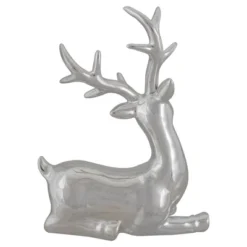 Northlight Shiny Ceramic Sitting Reindeer Christmas Decoration - 10" - Silver -Festival GUEST 48887abe 484b 47bd 8095 c9e9e9c24a4f