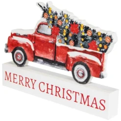 Northlight Pickup Truck Merry Christmas Wooden Decoration - 9" -Festival GUEST 4af1d771 6132 4b3a a7a3 39fbb557c0e0