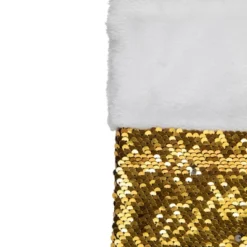 Northlight 19" Gold And Silver Sequin Christmas Stocking With White Faux Fur Cuff -Festival GUEST 4ba8bf02 fb39 4516 8987 244372ab5303