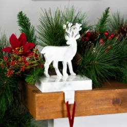 Northlight Marbled Standing Deer Christmas Stocking Holder - 7.5" - White And Black -Festival GUEST 4bd0138d d976 4d46 8988 258731b81c0a