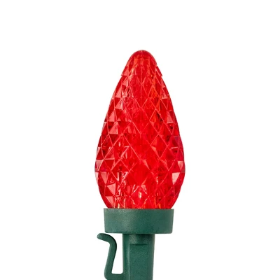Northlight 100-Count Red And Pure White Faceted LED C9 Christmas Lights, 66ft Green Wire 6 Northlight 100-Count Red And Pure White Faceted LED C9 Christmas Lights, 66ft Green Wire - Image 4
