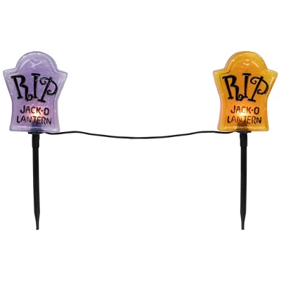 Northlight Lighted R.I.P Tombstone Halloween Outdoor Pathway Markers - 18" - Set Of 3 11 Northlight Lighted R.I.P Tombstone Halloween Outdoor Pathway Markers - 18" - Set Of 3 - Image 9