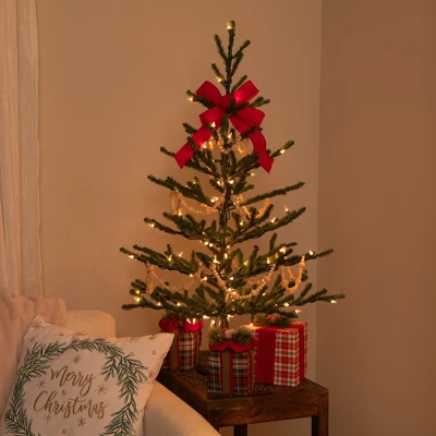 Northlight Alpine Coral Artificial Christmas Tree With Metal Base - 3' - Clear Lights 4 Northlight Alpine Coral Artificial Christmas Tree With Metal Base - 3' - Clear Lights - Image 2