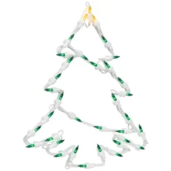 Northlight Lighted Christmas Tree Window Silhouette Decoration - 15" - Green And Yellow Lights -Festival GUEST 577e3758 4449 4a64 80d8 5c7be4e76822