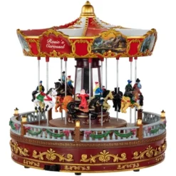 Northlight 14" LED Lighted Animated And Musical Carousel Christmas Decoration -Festival GUEST 5837cf2f e624 4975 a872 869d10d2b4d5