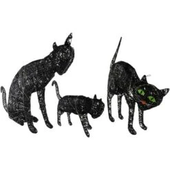 Northlight LED Lighted Black Cat Family Outdoor Halloween Decorations - 27.5" - Set Of 3 10 Northlight LED Lighted Black Cat Family Outdoor Halloween Decorations - 27.5" - Set Of 3 -Festival GUEST 5883697a e205 4dce bdca 53272e002aca
