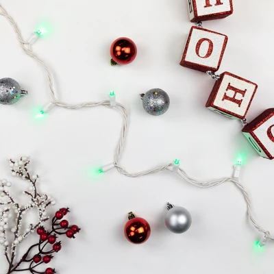 Northlight 50ct Wide Angle LED String Lights Green - 16.25' White Wire 4 Northlight 50ct Wide Angle LED String Lights Green - 16.25' White Wire - Image 2