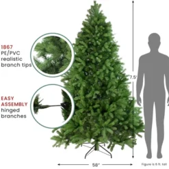 Northlight Real Touch™️ Full Noble Fir Artificial Christmas Tree - Unlit - 7.5' 13 Northlight Real Touch™️ Full Noble Fir Artificial Christmas Tree - Unlit - 7.5' -Festival GUEST 59346ff3 204c 4395 8cd4 2f87668e3a09