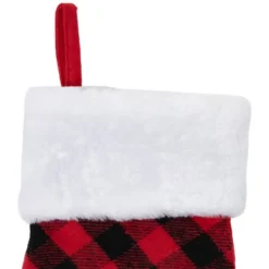 Northlight 15.5" Red And Black Buffalo Plaid Pet Embroidered Christmas Stocking -Festival GUEST 5b56a022 c977 4ed6 b41a f98a293dca79
