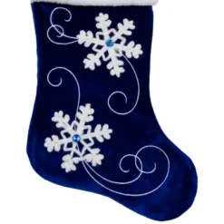 Northlight 20.5-Inch Royal Blue Velvet And White Snowflake Christmas Stocking -Festival GUEST 5b69d6fa bf93 4bb1 8802 9ffa7b4e6ead