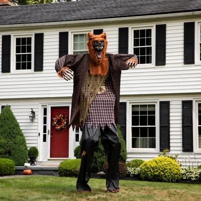 Northlight Huge Lighted And Animated Talking Werewolf Commercial Outdoor Halloween Decoration - 12' 4 Northlight Huge Lighted And Animated Talking Werewolf Commercial Outdoor Halloween Decoration - 12' - Image 2