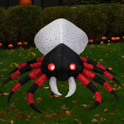 Northlight LED Lighted Inflatable Chill And Thrill Spider Outdoor Halloween Decoration - 4' 3 Northlight LED Lighted Inflatable Chill And Thrill Spider Outdoor Halloween Decoration - 4'