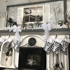 Northlight 20.5" Black And White Plaid Rustic Reindeer Snowflake Christmas Stocking -Festival GUEST 5f216a3a 56ad 4fe4 b651 64560ab6c9a4