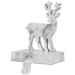 Northlight Marbled Standing Deer Christmas Stocking Holder - 7.5" - White And Black -Festival GUEST 61c7bbc5 33ea 4c6e 8407 956eb519ec4f