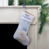 Northlight Baby's 1st Christmas Embroidered Teddy Bear Stocking - 19" - Blue And White -Festival GUEST 629bb41d f00a 4d28 86f3 a155e1254109