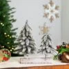 Northlight Frosted Pine Tree Duo Christmas Decoration - 12" - Unlit