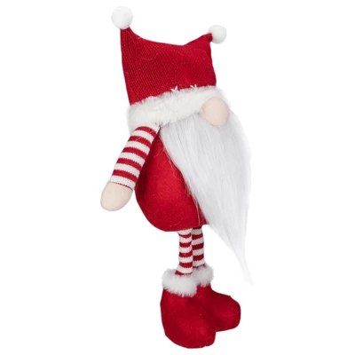 Northlight Plush Standing Gnome Christmas Decoration - 18.5" - Red And White 5 Northlight Plush Standing Gnome Christmas Decoration - 18.5" - Red And White - Image 3