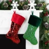 Northlight 19" Shiny Metallic Red Sequined Christmas Stocking With Velveteen Cuff -Festival GUEST 6b3a9d7f 87ee 490f 9b4d 18d0f85f6805