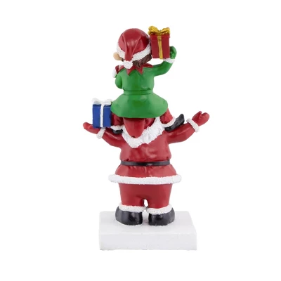 Northlight 8.75" Santa And Elf Christmas Stocking Holder 5 Northlight 8.75" Santa And Elf Christmas Stocking Holder - Image 3