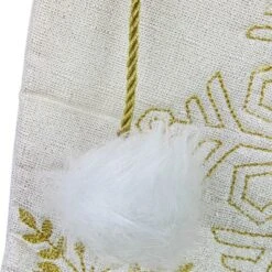 Northlight 20" Cream With Gold Snowflakes Christmas Stocking With Faux Fur Cuff -Festival GUEST 70387c5a 35df 42e6 9126 5e8090ec0cdf