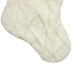 Northlight Cable Knit Christmas Stocking With Faux Fur Cuff - 20.5" - Cream And White 8 Northlight Cable Knit Christmas Stocking With Faux Fur Cuff - 20.5" - Cream And White -Festival GUEST 74a40cab 1bc3 41fe 8c3b 7b0048398056