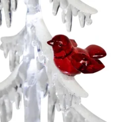 Northlight LED Lighted Acrylic Icicle Tree With Cardinals Christmas Decoration - 14" -Festival GUEST 761a915d 64e0 4ce0 92cf e2bf035c738a