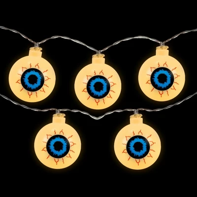 Northlight LED Bloodshot Eyeball Halloween Lights - 4.5' Clear Wire - Warm White Lights - 10ct 5 Northlight LED Bloodshot Eyeball Halloween Lights - 4.5' Clear Wire - Warm White Lights - 10ct - Image 3