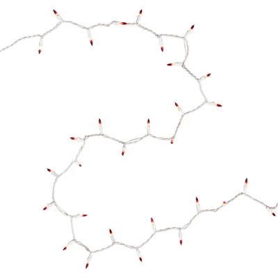 Northlight Mini Christmas Light Set - Clear With Red Tips - 20.25' White Wire - 100ct 8 Northlight Mini Christmas Light Set - Clear With Red Tips - 20.25' White Wire - 100ct - Image 6