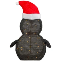 Northlight 28" LED Lighted Tinsel Penguin In Santa Hat Outdoor Christmas Decoration -Festival GUEST 799e702c 3416 4008 962f e966880982ac