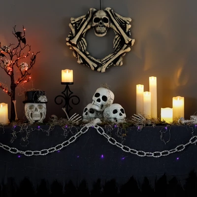 Northlight Bone-Like Chainlink Halloween Decoration - 12' 4 Northlight Bone-Like Chainlink Halloween Decoration - 12' - Image 2