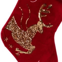 Northlight Reindeer And Snowflake Sequin Christmas Stockings - 20" - Red And White - Set Of 2 -Festival GUEST 7b5076a0 197b 4db2 aa3c 4378234a9aa5