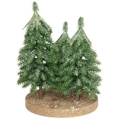Northlight Icy Downswept Pine Trio Of Trees Christmas Decoration - 8" - Unlit 6 Northlight Icy Downswept Pine Trio Of Trees Christmas Decoration - 8" - Unlit - Image 4