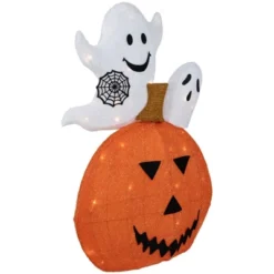 Northlight LED Lighted Jack-O-Lantern And Ghosts Halloween Decoration - 27.5" - Clear Lights -Festival GUEST 7e9838b5 531d 407f 971a 2c95eed447f4