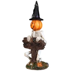Northlight Jack-O-Lantern Skeleton In Witch's Hat And Happy Halloween Sign - 9.5" 12 Northlight Jack-O-Lantern Skeleton In Witch's Hat And Happy Halloween Sign - 9.5" -Festival GUEST 8143e014 65e2 472b 846d 77020a4b0452
