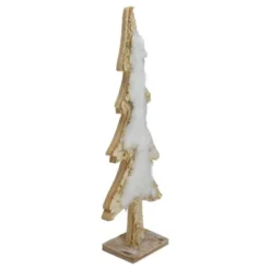 Northlight Wooden Tree With Faux Fur Christmas Decoration - 13.5" - Brown And White -Festival GUEST 81e7a27f e755 484c a395 66d015a52413