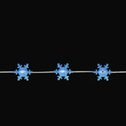 Northlight LED Blue Snowflake Micro Fairy Christmas Lights - Warm White - 6' Copper Wire