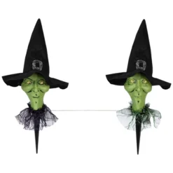 Northlight LED Lighted Smirking Witch Halloween Outdoor Pathway Markers - 17" - Set Of 3 -Festival GUEST 8539296c 96f7 441f 821d 2e916eb557a0