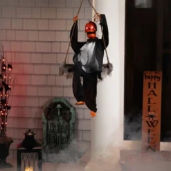 Northlight Animated Swinging Pumpkin Man Halloween Decoration - 30"