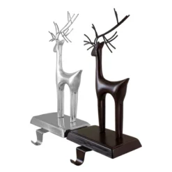 Northlight Set Of 2 Oil Rubbed Bronze And Silver Reindeer Christmas Stocking Holders -Festival GUEST 858345cb 1fd6 402f 9a69 1690e042e83f