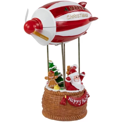 Northlight Musical And Animated Blimp And Santa Christmas Decoration - 8.5" - Red And White 6 Northlight Musical And Animated Blimp And Santa Christmas Decoration - 8.5" - Red And White - Image 4