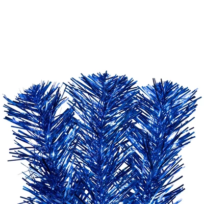 Northlight Pre-Lit Artificial Tinsel Christmas Tree - 3' - Blue - Clear Lights 6 Northlight Pre-Lit Artificial Tinsel Christmas Tree - 3' - Blue - Clear Lights - Image 4