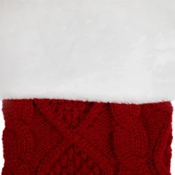 Northlight Cable Knit With Faux Fur Cuff Christmas Stocking - 20.5" - Red And White 9 Northlight Cable Knit With Faux Fur Cuff Christmas Stocking - 20.5" - Red And White -Festival GUEST 8b900dd7 e7ae 40d8 b1b4 877a3b934cd2
