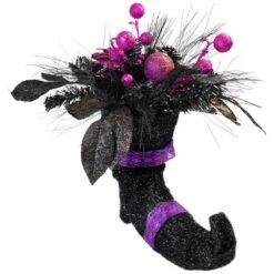 Northlight Witch's Boot With Glittered Roses And Foliage Halloween Decoration - 12" -Festival GUEST 8d27b72e 997c 4c45 abbd c13968b16674