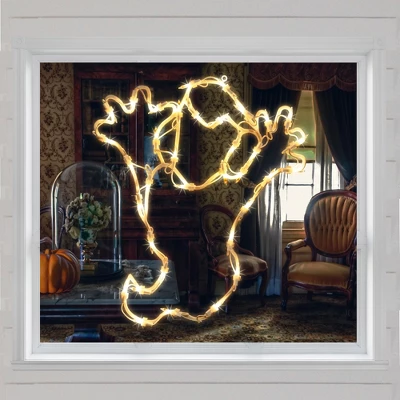 Northlight Lighted Ghost Halloween Window Decoration - 15" 4 Northlight Lighted Ghost Halloween Window Decoration - 15" - Image 2